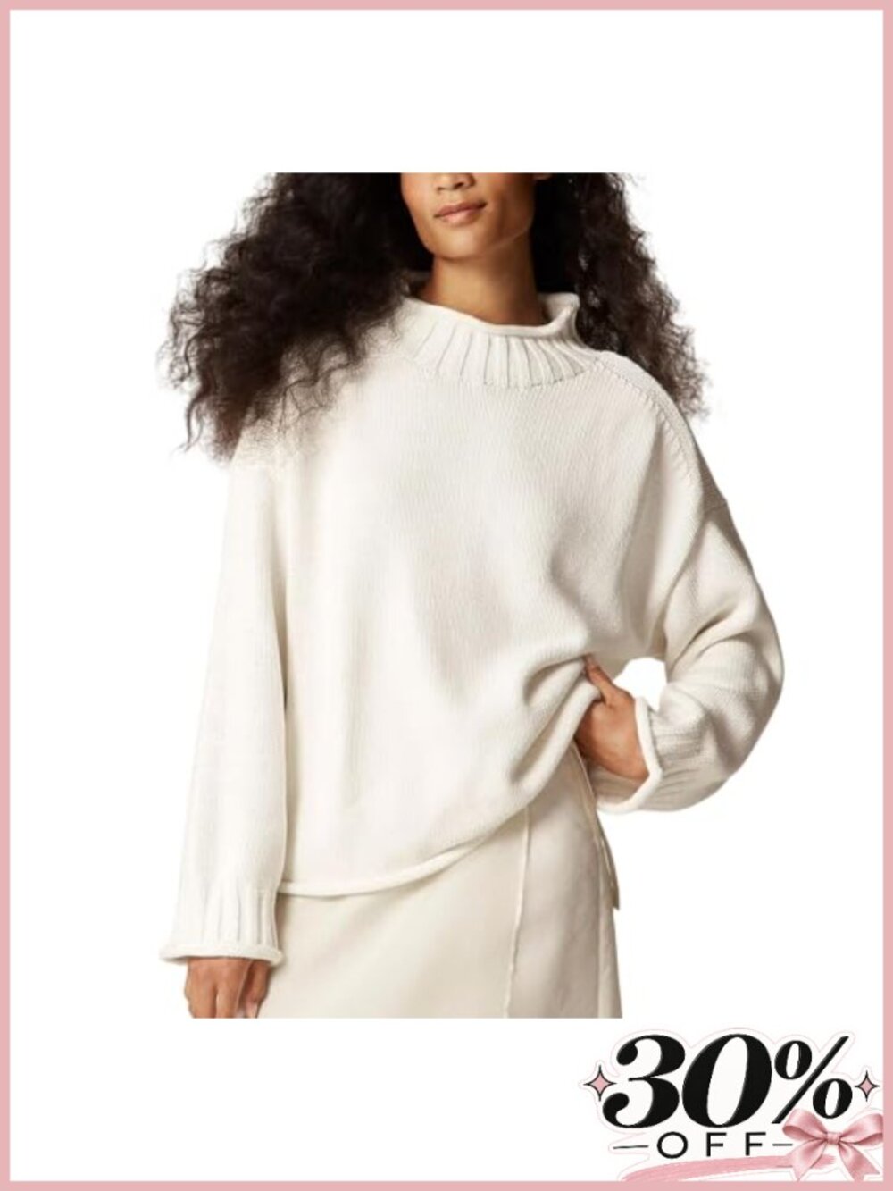 Oversized Roll Neck Striped Knit Pullover Sweater Casual Tops